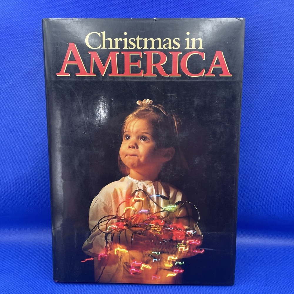 Vintage Christmas In America Coffee Table Book 1988 Beautiful Photography! Large